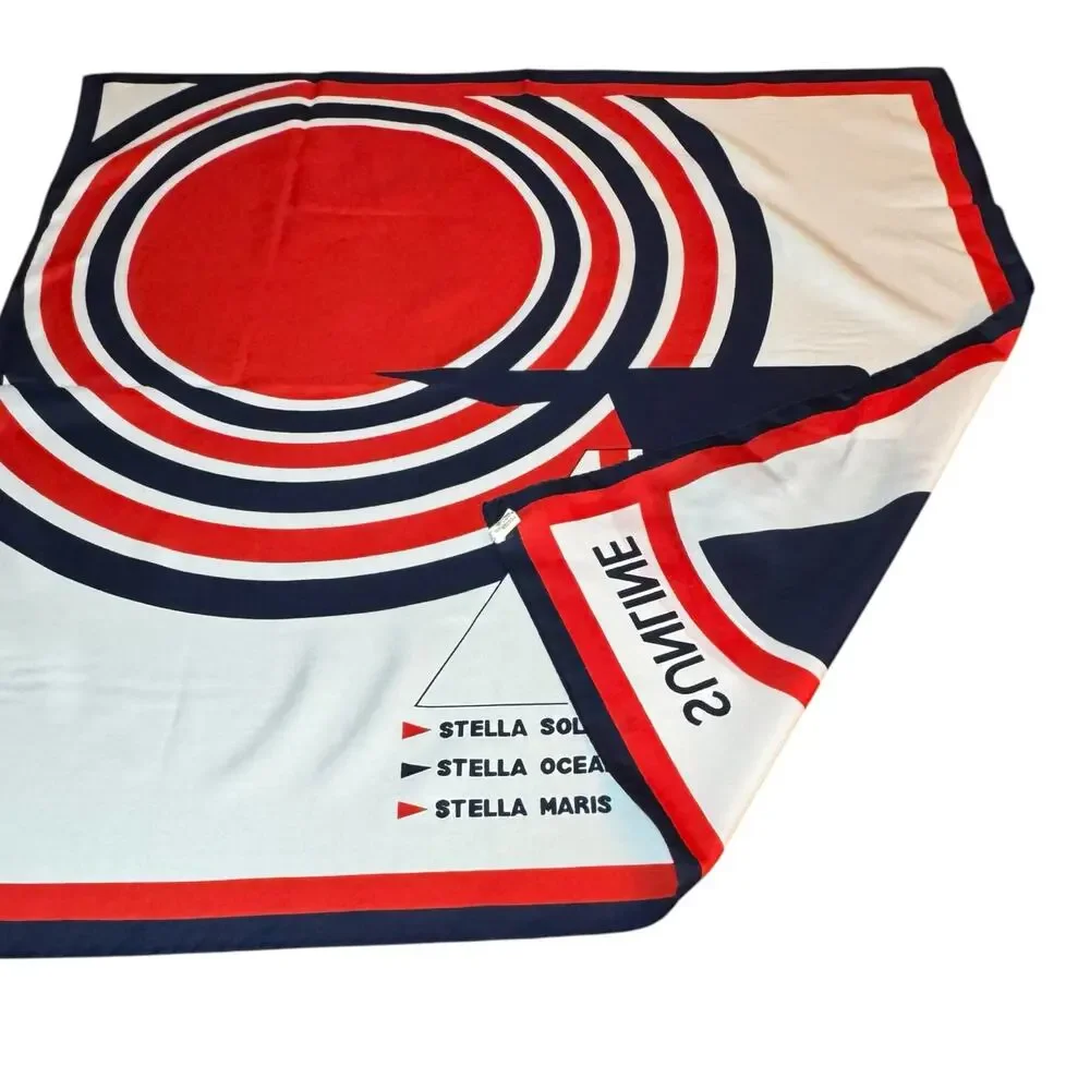 Made in Italy Sunline Cruises Scarf Souvenir Red Stella Solaris Oceanis Maris